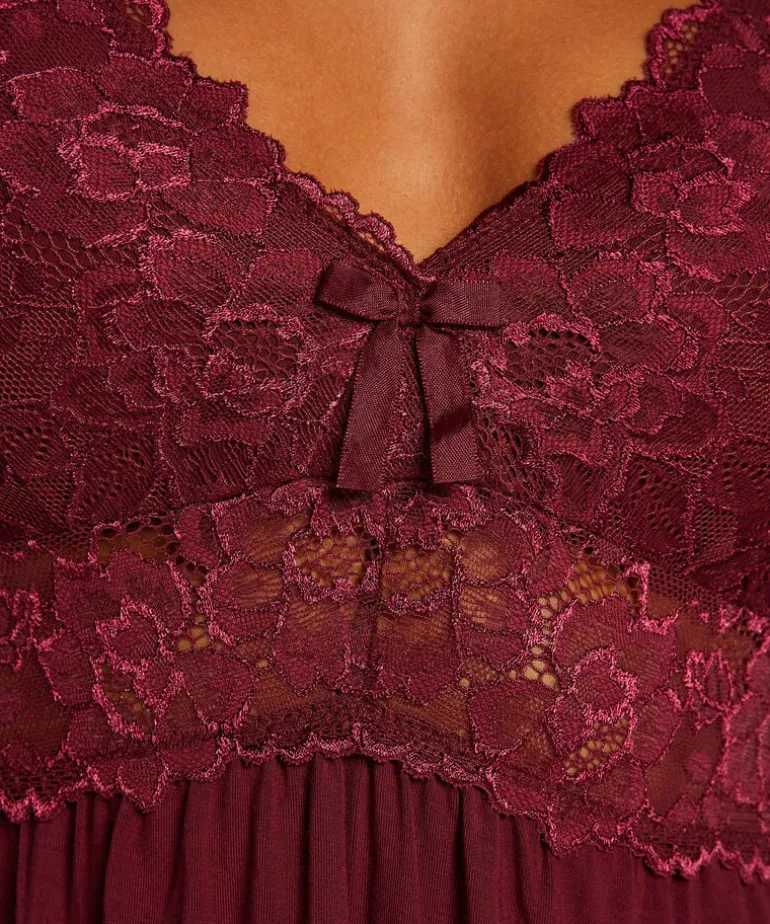 Nora Lace Slip Dress - Purple