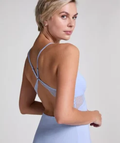 Nova Jersey Slip Dress - Blue