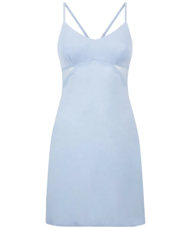 Nova Jersey Slip Dress - Blue