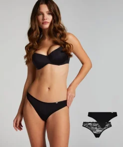 2-pack Angie Thongs - Black
