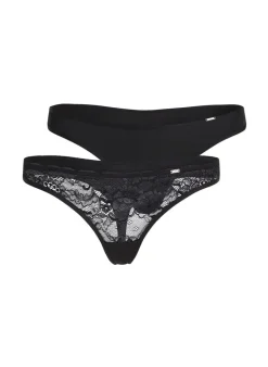 2-pack Angie Thongs - Black