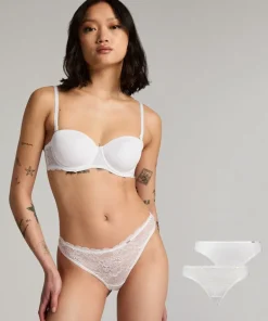 2-pack Angie Thongs - White