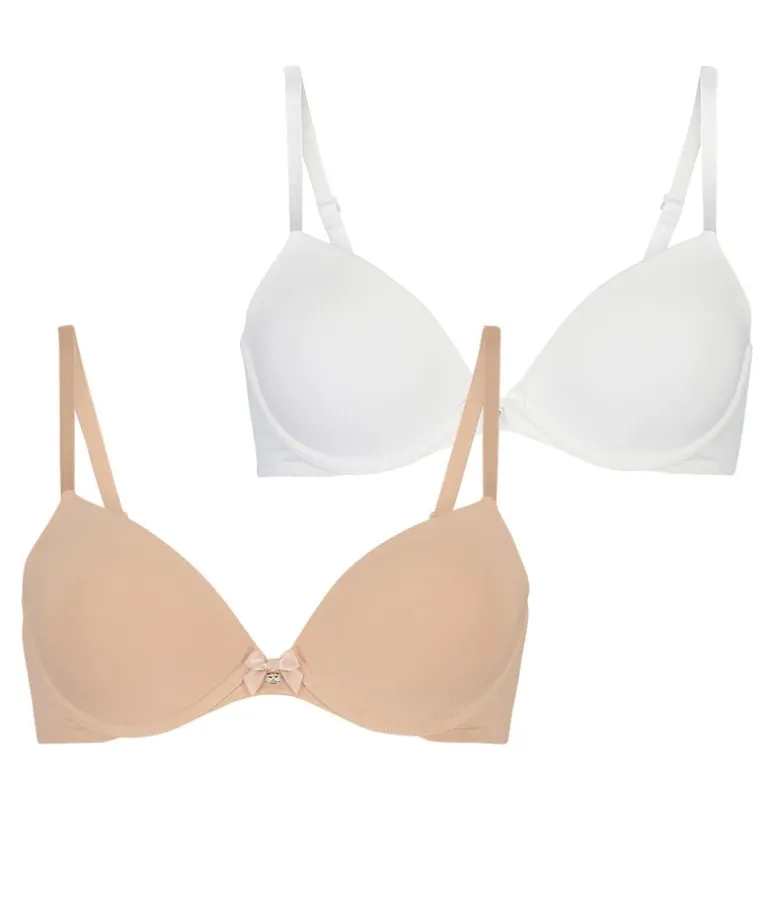 2-Pack Padded Underwired Bra - White