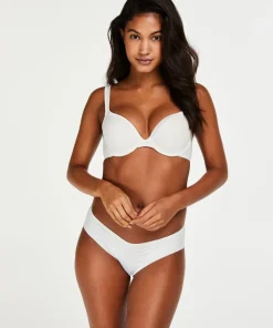 Padded Underwired Bra Satin Fleece - White