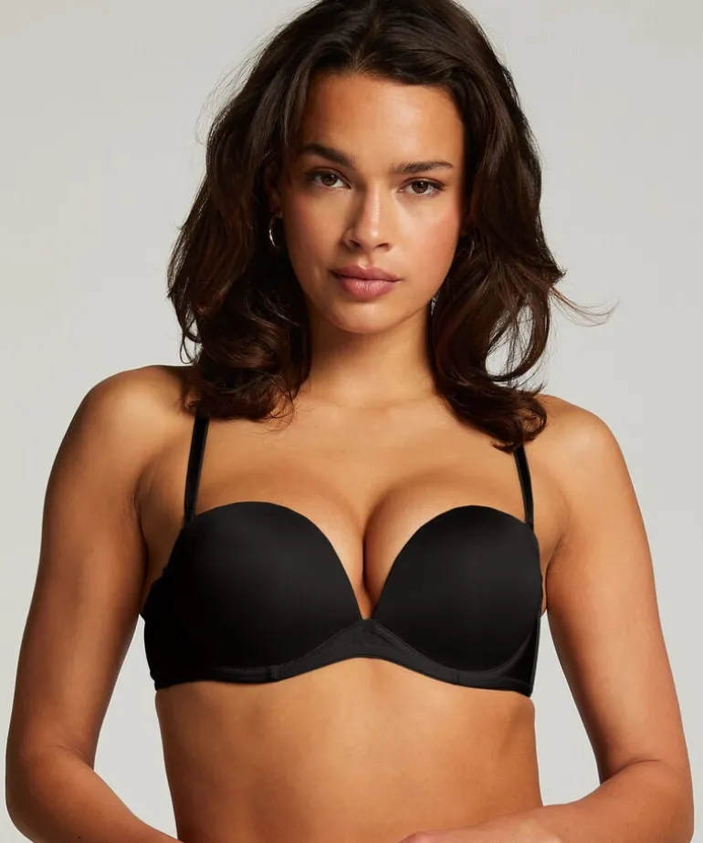 Padded Underwired Strapless Maximizer Bra - Black