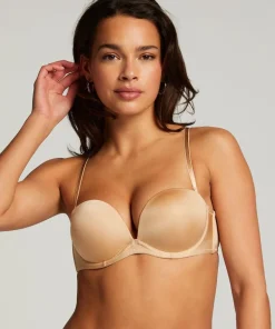 Padded Underwired Strapless Maximizer Bra - Beige