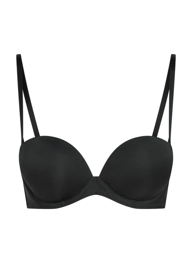 Padded Underwired Strapless Maximizer Bra - Black