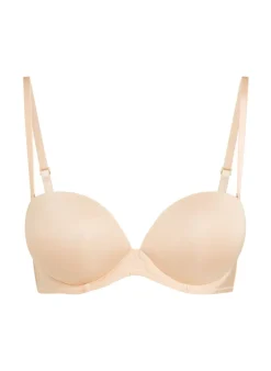 Padded Underwired Strapless Maximizer Bra - Beige