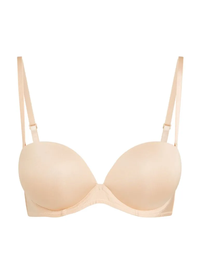 Padded Underwired Strapless Maximizer Bra - Beige