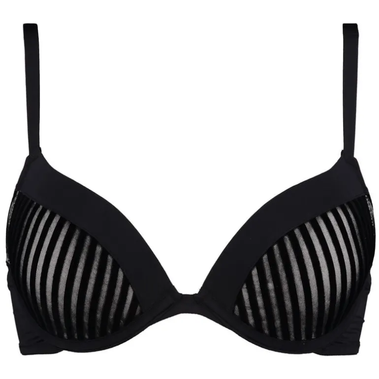 Pia Padded Underwired Push-Up Bra - Black