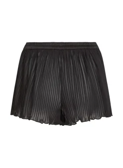 Plisse Lace Shorts - Black
