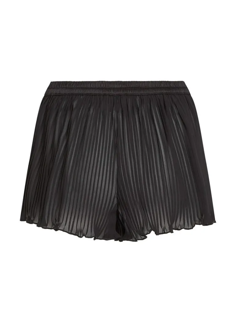 Plisse Lace Shorts - Black