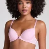 Plunge Padded Underwired Bra - Pink