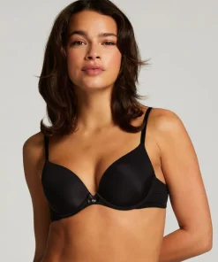 Plunge Padded Underwired Bra - Black
