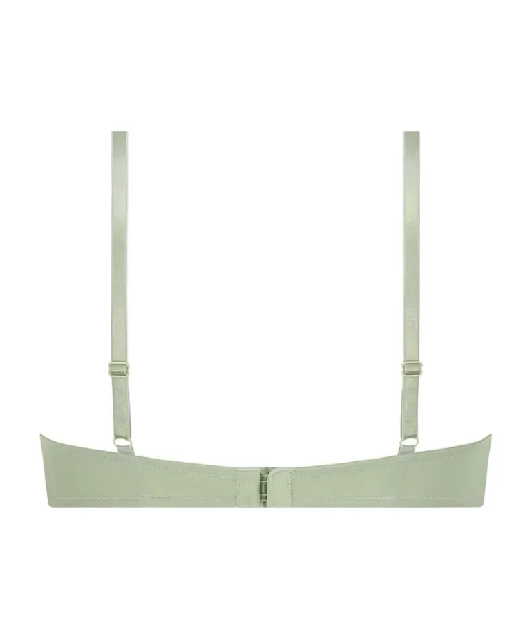 Plunge Padded Underwired Bra - Green