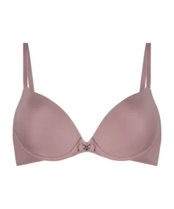 Plunge Padded Underwired Bra - Pink