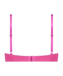Plunge Padded Underwired Bra - Pink