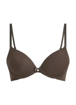 Plunge Padded Underwired Bra - Brown