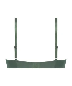 Plunge Padded Underwired Bra - Green