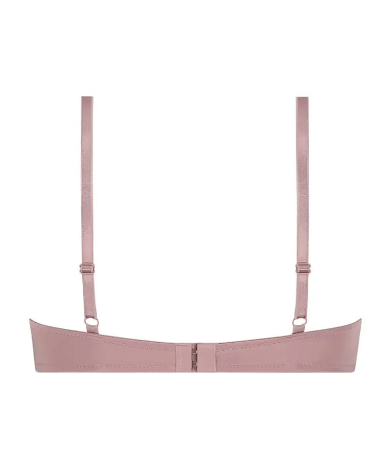 Plunge Padded Underwired Bra - Pink