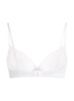 Plunge Padded Underwired Bra - White