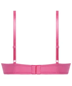 Plunge Padded Underwired Bra - Pink