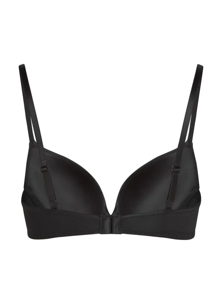 Plunge Padded Underwired Bra - Black