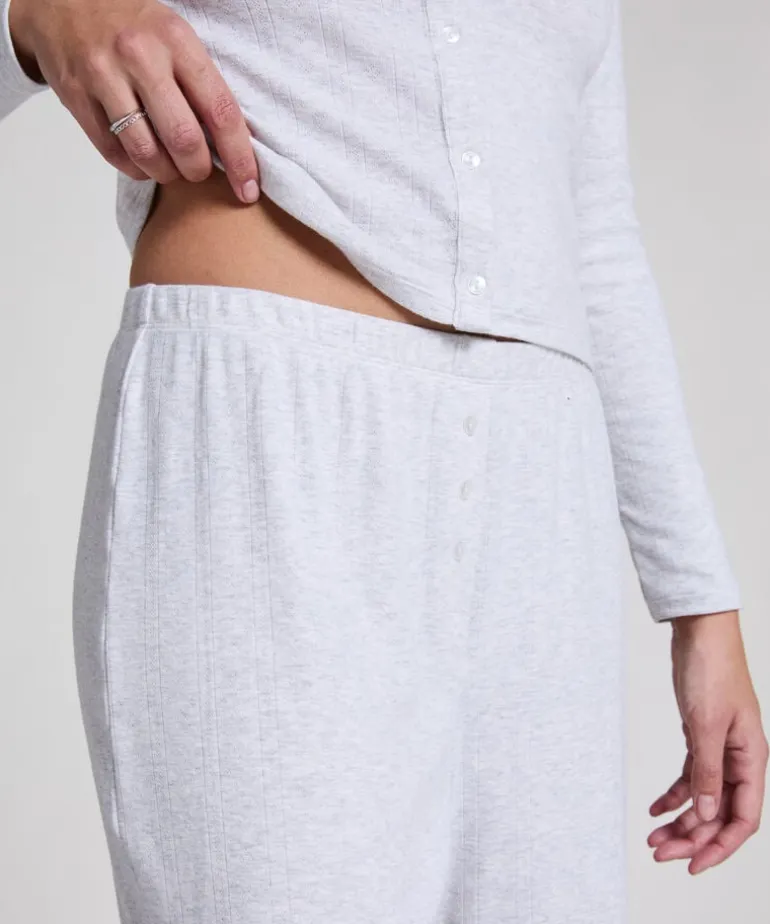 Pointelle Pyjama Pants - Gray