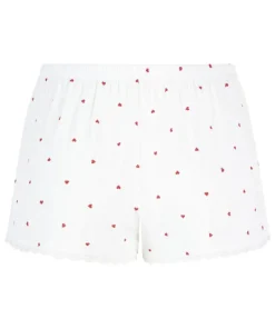 Pointelle Pyjama Shorts - White