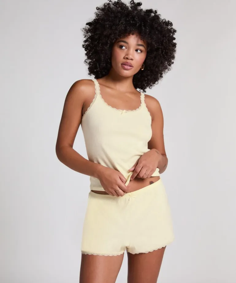 Pointelle Shorts - Yellow