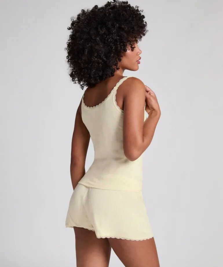 Pointelle Shorts - Yellow