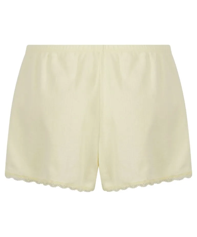 Pointelle Shorts - Yellow