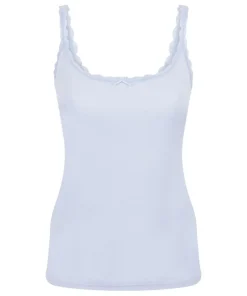 Pointelle Singlet - Blue