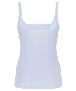 Pointelle Singlet - Blue
