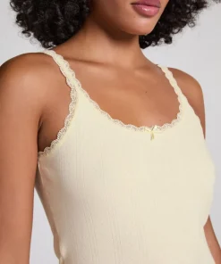 Pointelle Singlet - Yellow