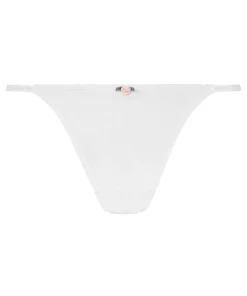 Pointelle Thong - White