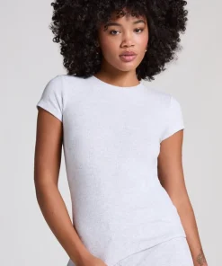 Pointelle Top - Gray