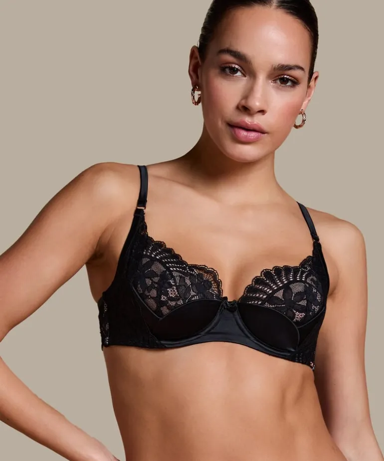 Poppy Padded Underwired Bra - Black