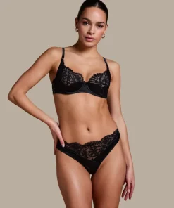 Poppy Padded Underwired Bra - Black