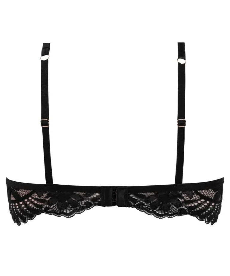 Poppy Padded Underwired Bra - Black