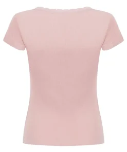 Pyjama Set Rib Lace - Pink