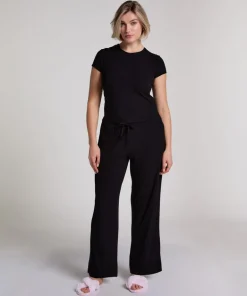 Pyjama Top Rib Essential - Black