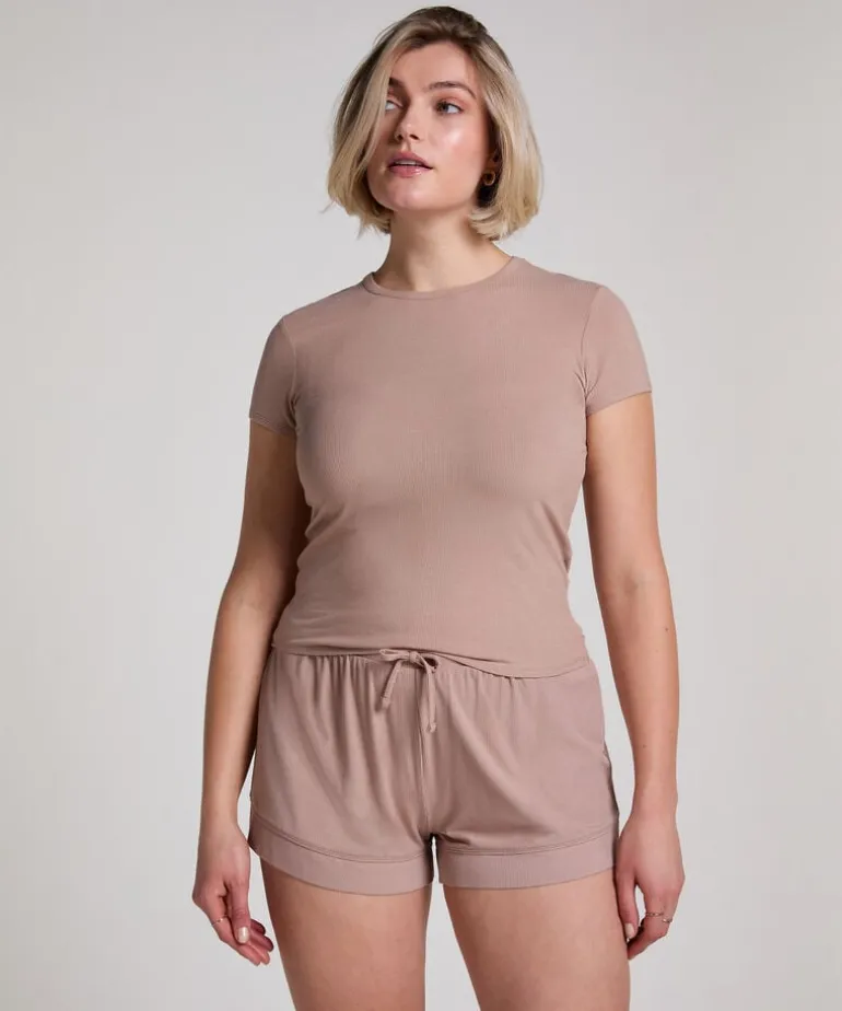 Pyjama Top Rib Essential - Beige