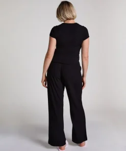 Pyjama Top Rib Essential - Black