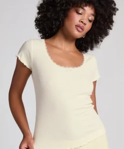 Rib Jersey Top - Yellow