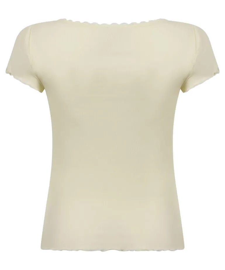 Rib Jersey Top - Yellow
