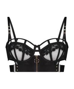 Sable Non-Padded Longline Underwired Bra - Black