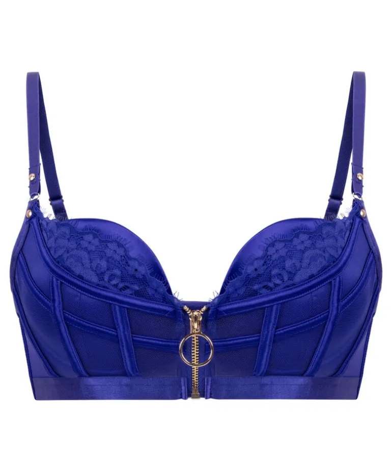 Sable Padded Underwired Push-up Bra - Blue