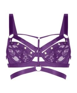 Sadie Non-Padded Longline Underwired Bra - Purple