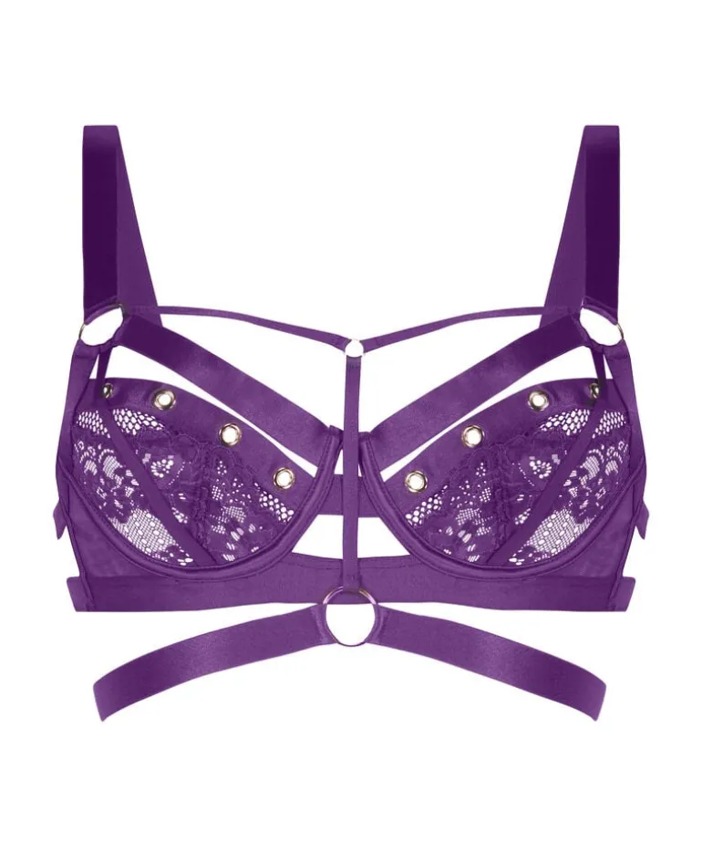 Sadie Non-Padded Longline Underwired Bra - Purple